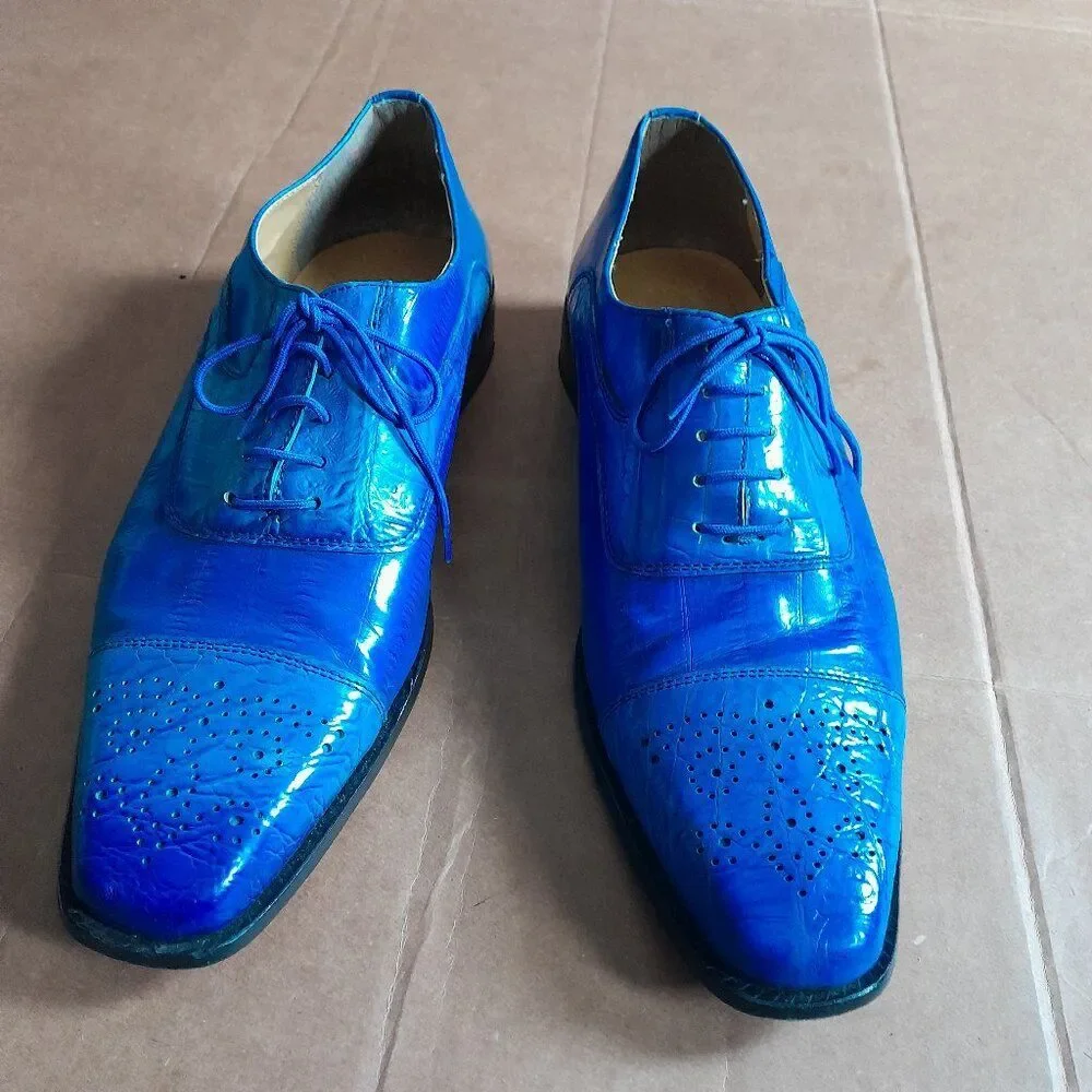 Liberty Men’s Exclusives LS1057 Dress Shoes Blue Size 10.5